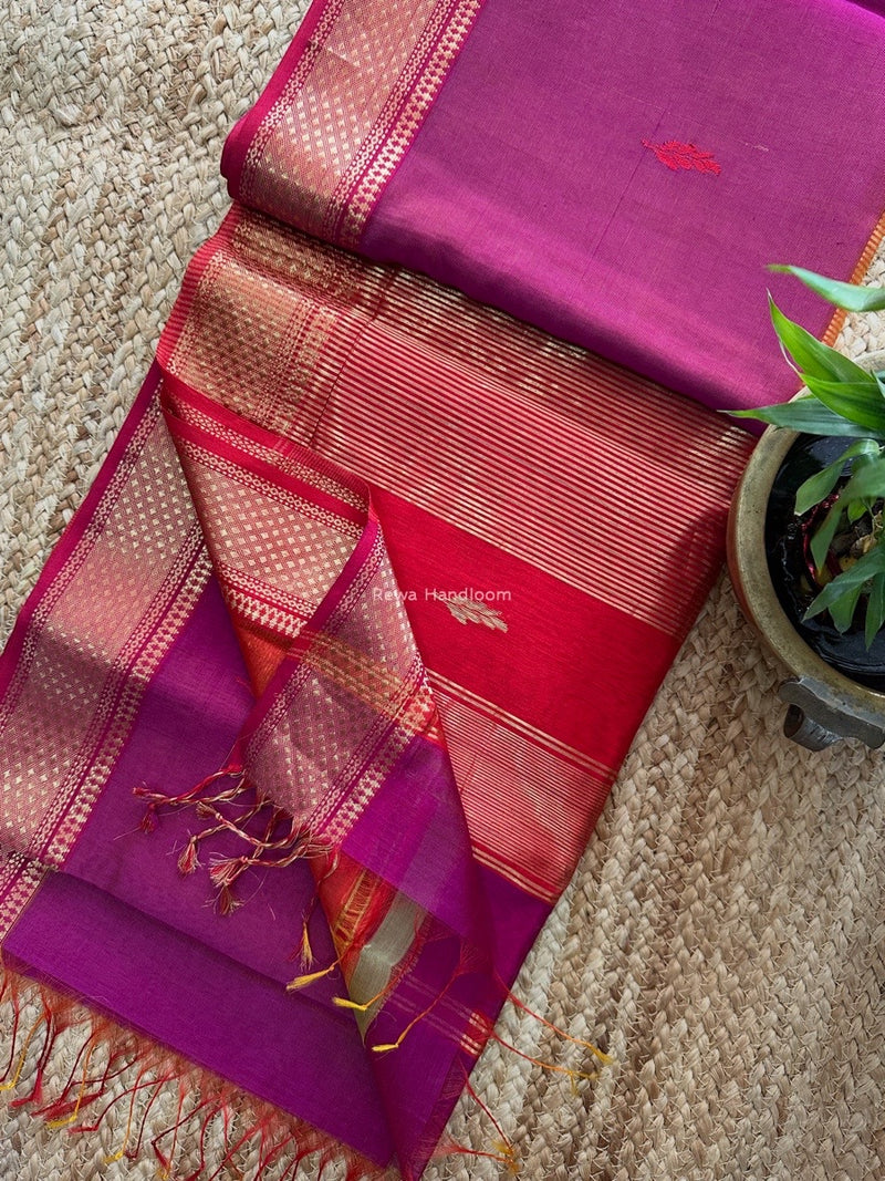 Maheshwari Shaded Butti Saree