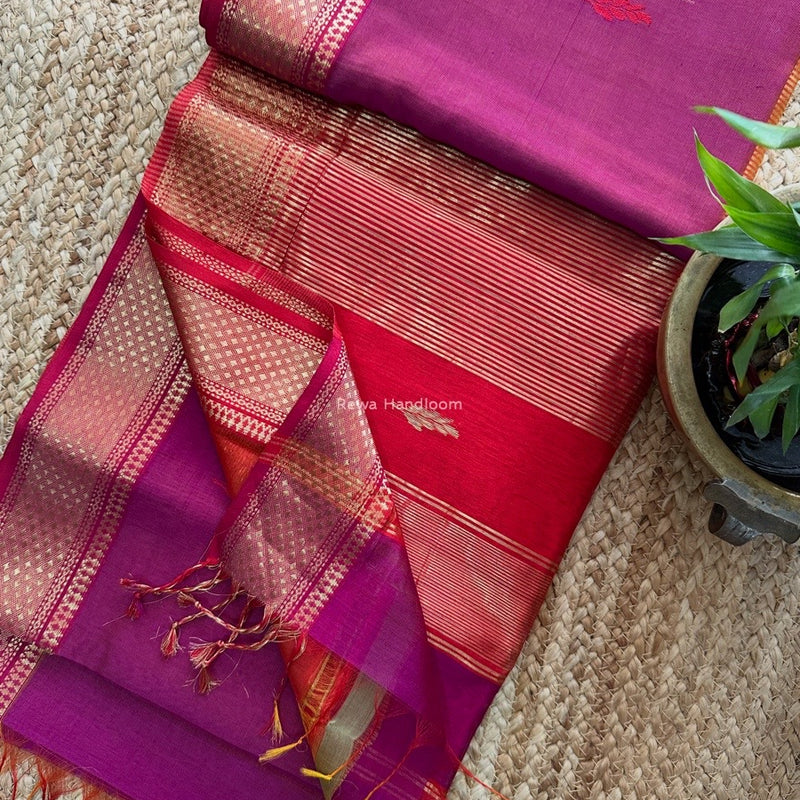 Maheshwari Shaded Butti Saree