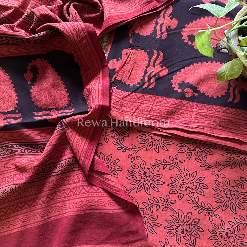 Bagh Print Cotton Suit