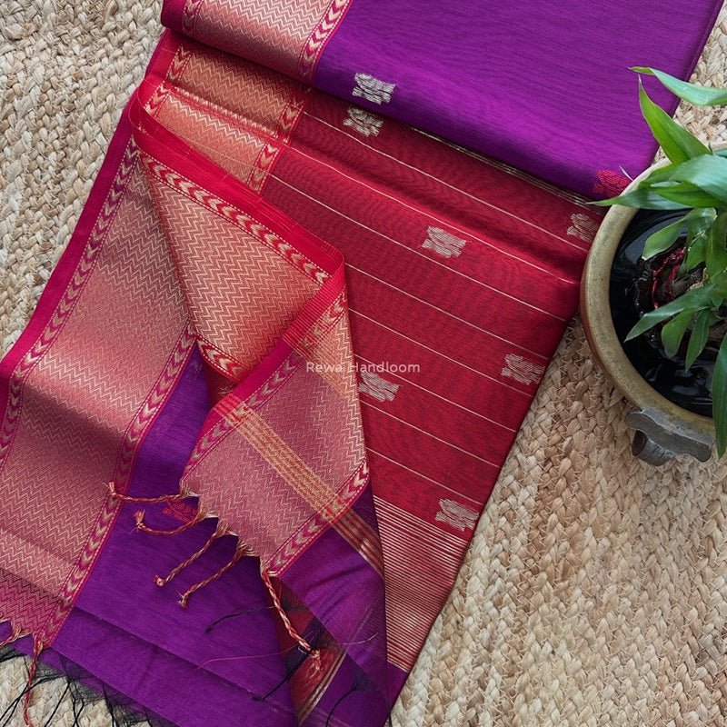 Maheshwari Flower Butti Saree