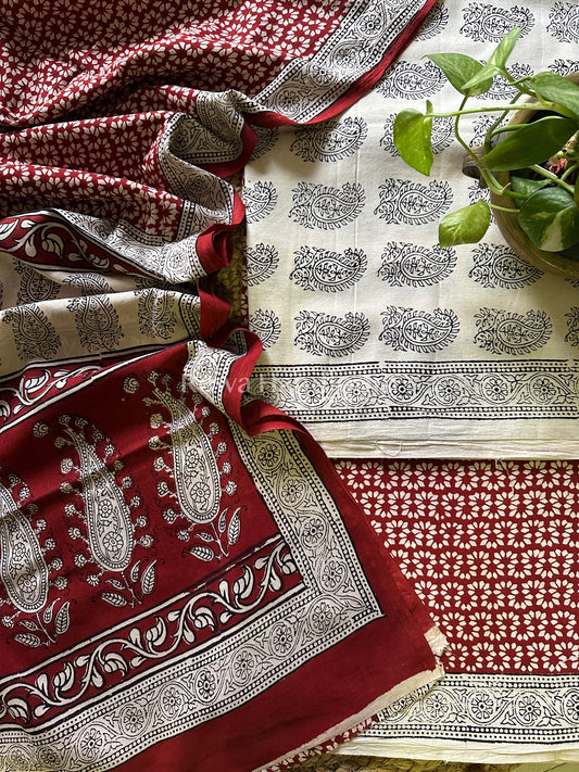 Bagh Print Cotton Suit