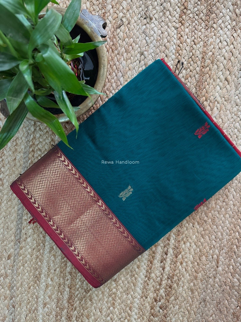 Maheshwari Morpankhi Flower Butti Saree NPBS04