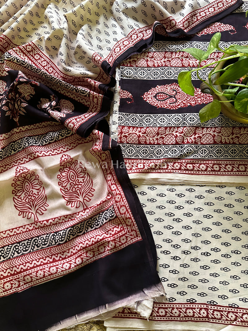 Bagh Print Cotton Suit