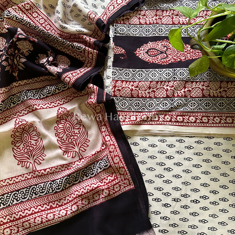 Bagh Print Cotton Suit