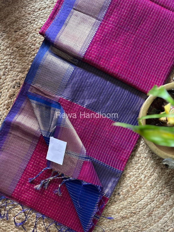 Maheshwari Zari Checks Saree