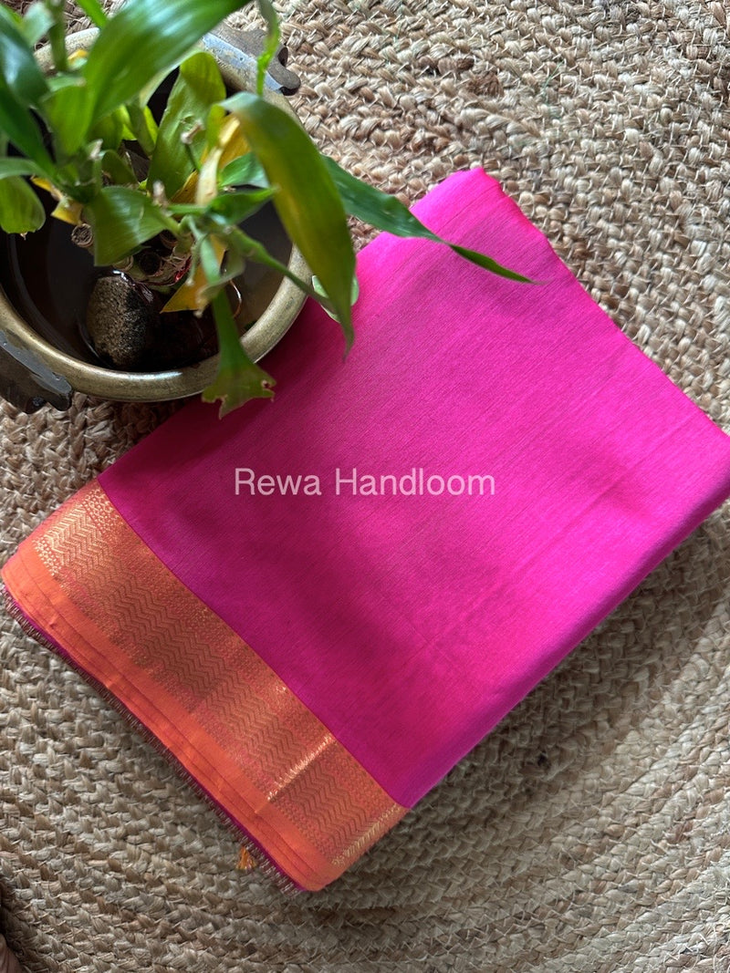 Maheshwari Pink Gichha Pallu Saree GP058