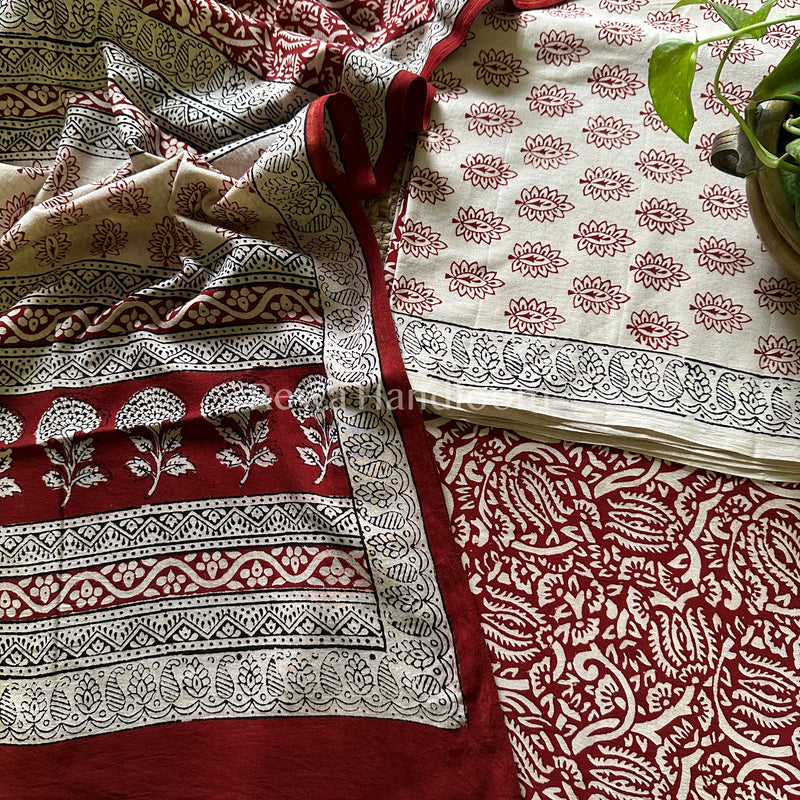 Bagh Print Cotton Suit