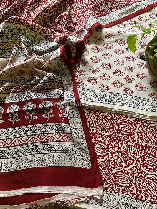 Bagh Print Cotton Suit