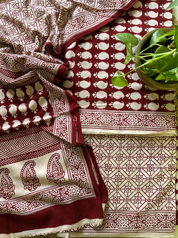 Bagh Print Cotton Suit