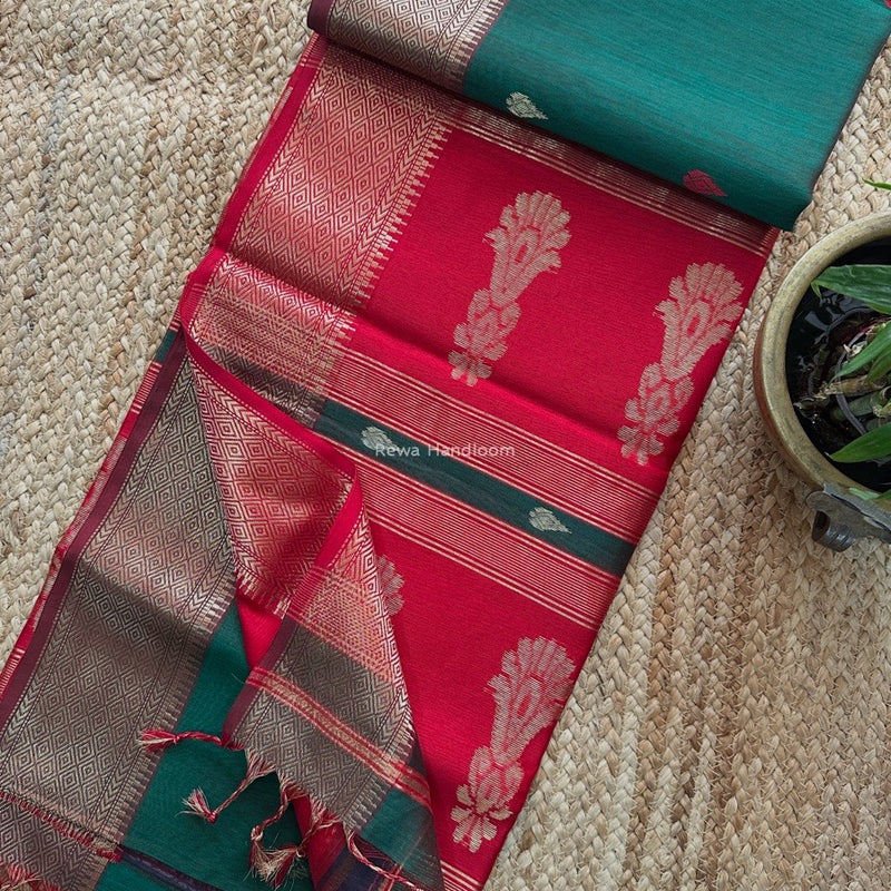 Maheshwari Butta Pallu Saree