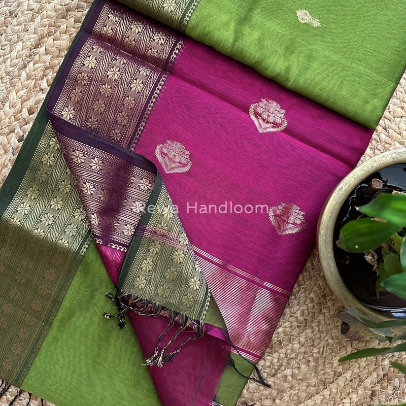 Maheshwari Butta Pallu Saree
