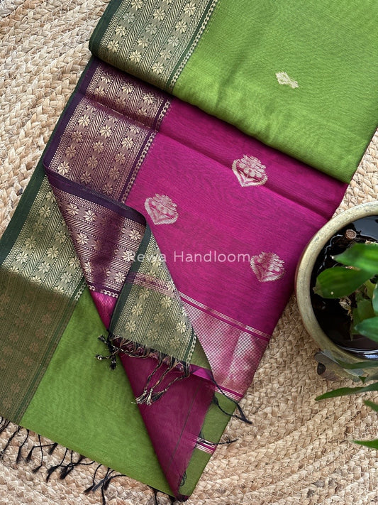 Maheshwari Butta Pallu Saree