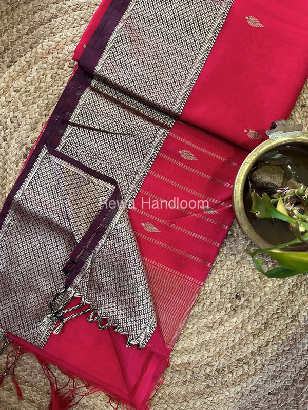 Maheshwari Resham Thread Butti Saree