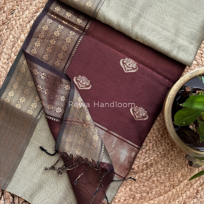 Maheshwari Butta Pallu Saree
