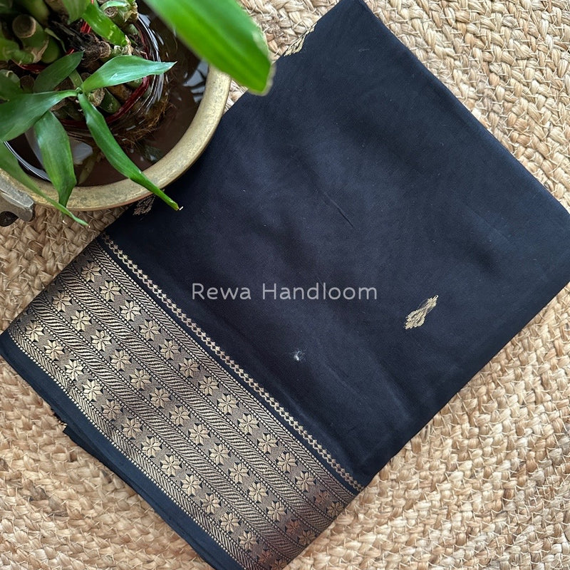 Maheshwari Black Butta Pallu Saree BBS03