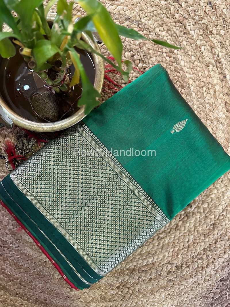 Maheshwari Green Resham Thread Butti Saree RBS75