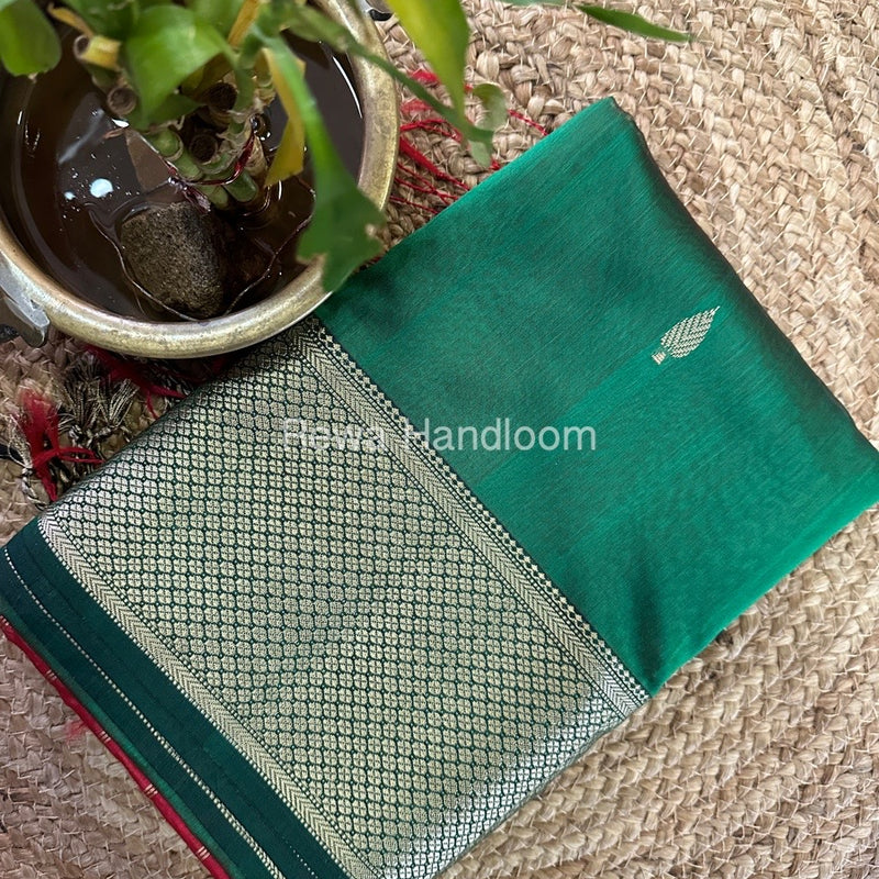 Maheshwari Green Resham Thread Butti Saree RBS75