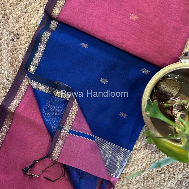  Zari Butti Maheshwari Saree
