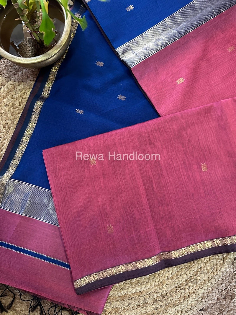  Zari Butti Maheshwari Saree