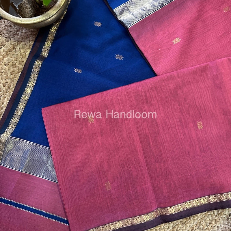  Zari Butti Maheshwari Saree