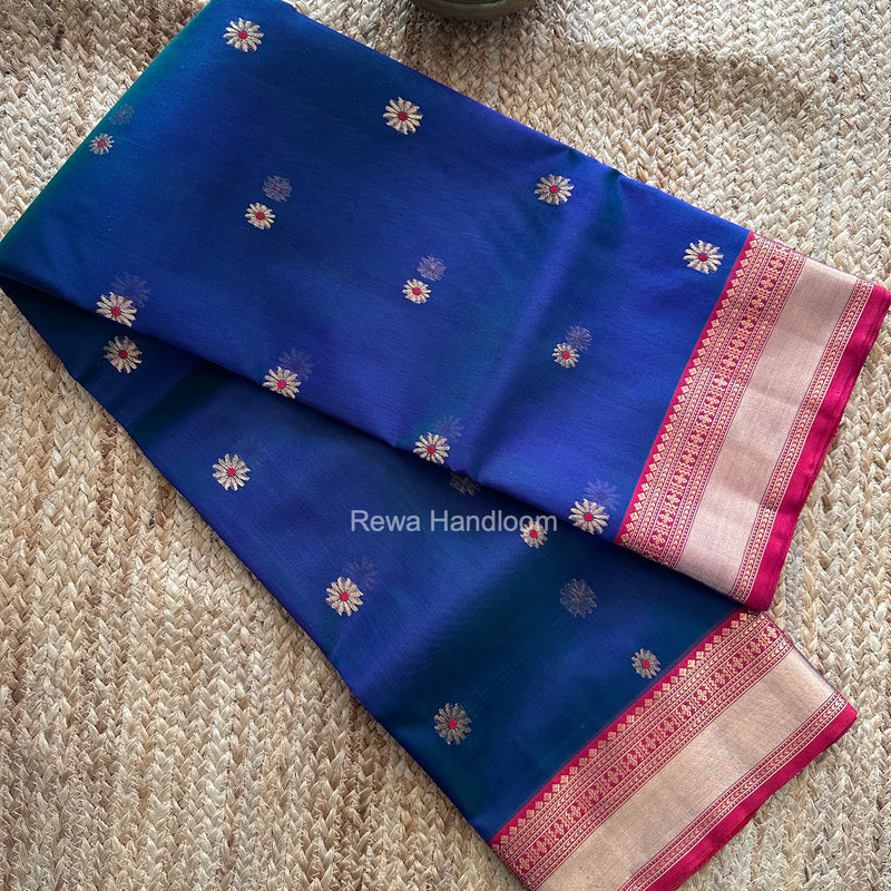 Chanderi Katan Silk Nakshi Border Saree