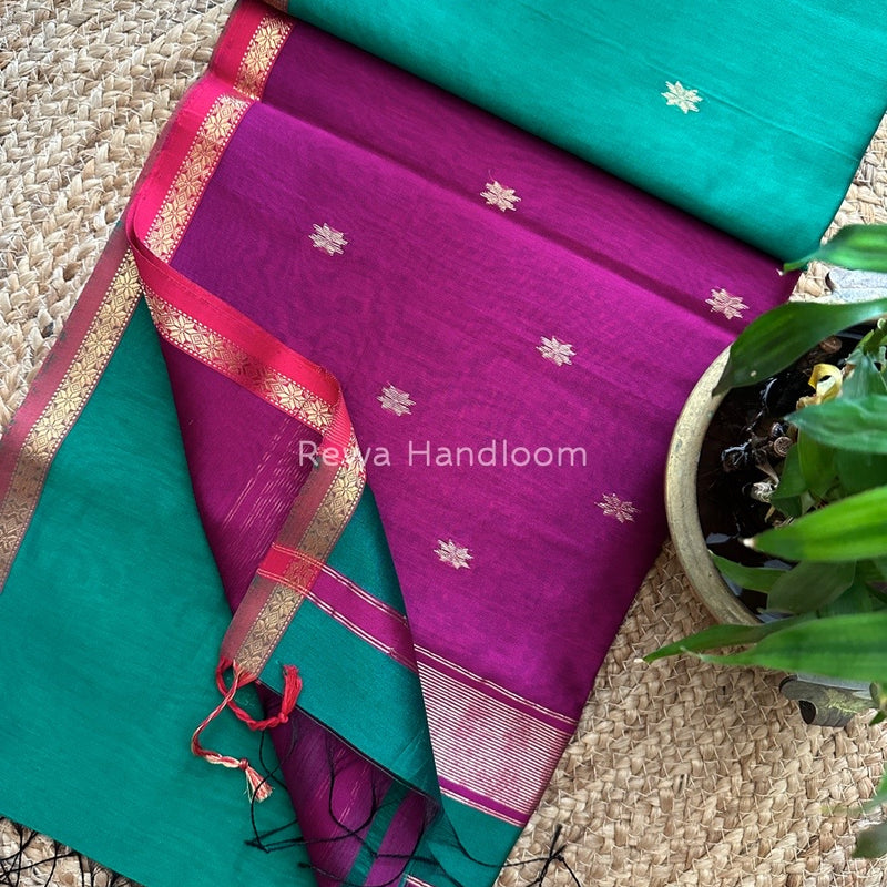 Zari Butti Maheshwari Saree