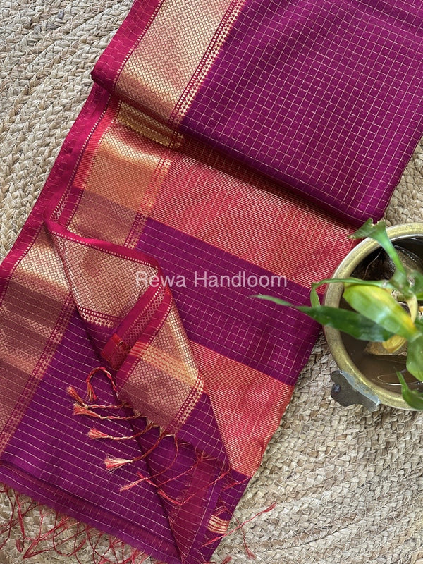 Maheshwari Zari Checks Saree