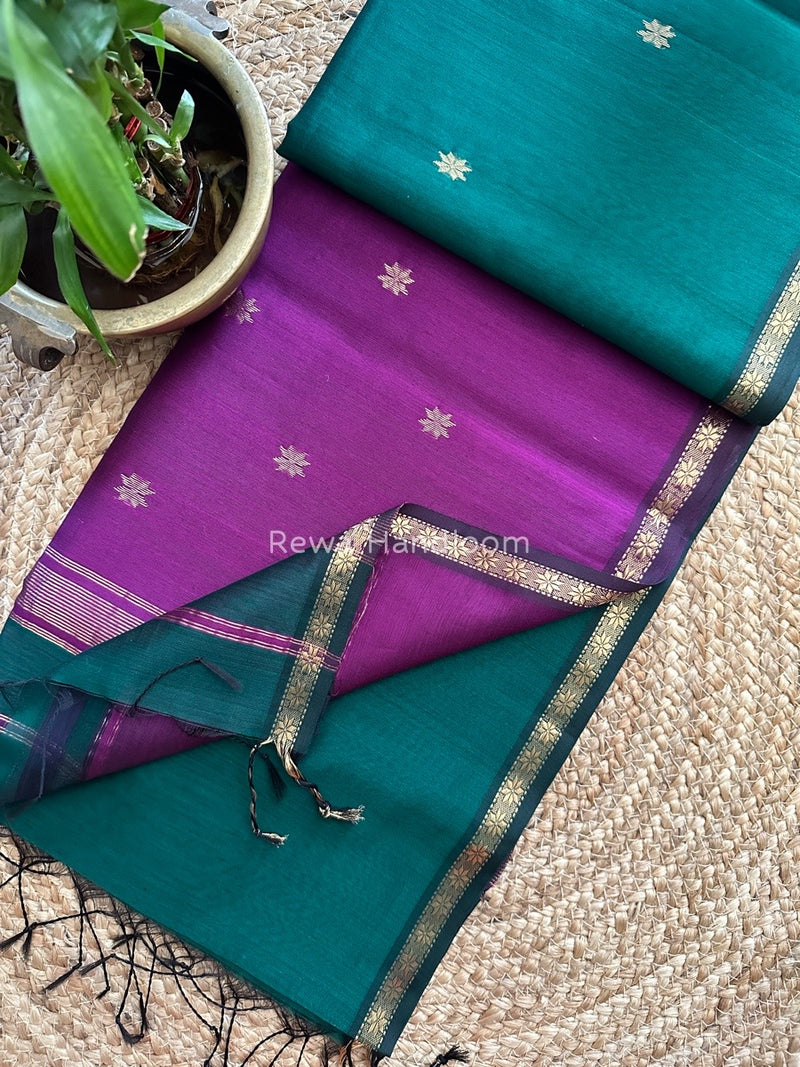  Zari Butti Maheshwari Saree