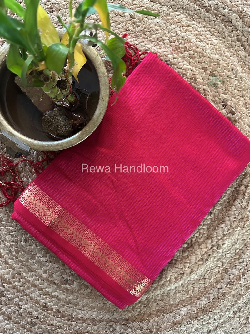 Maheshwari Rani Pink Garbha Reshami Silk Saree GS204