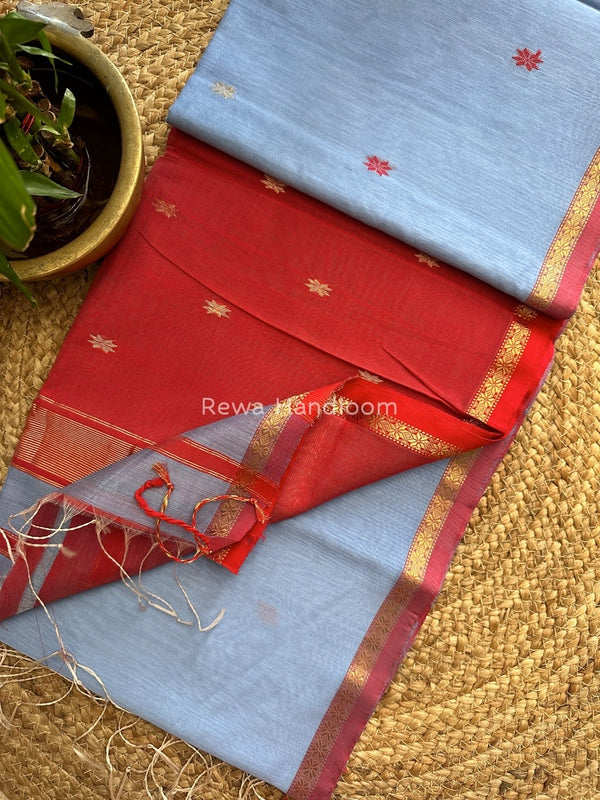  Zari Butti Maheshwari Saree