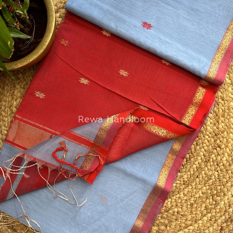  Zari Butti Maheshwari Saree