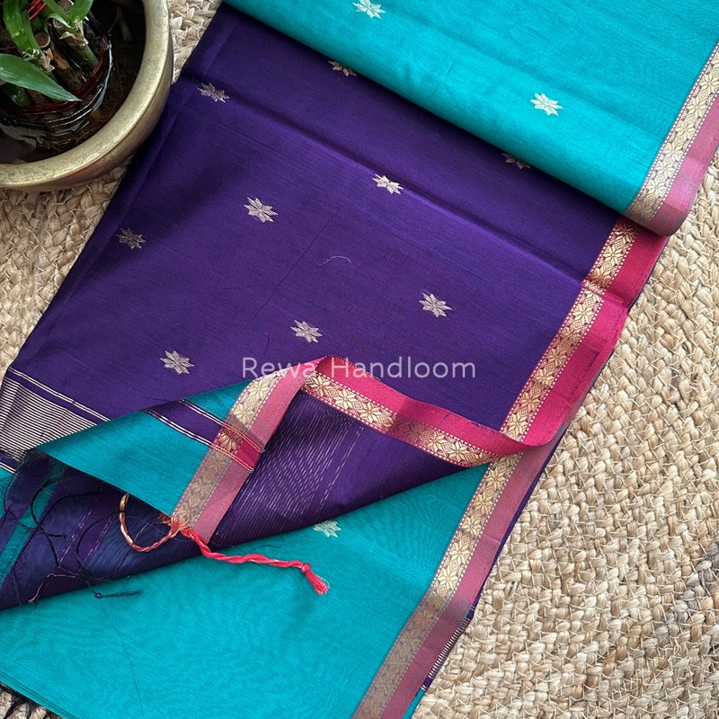  Zari Butti Maheshwari Saree