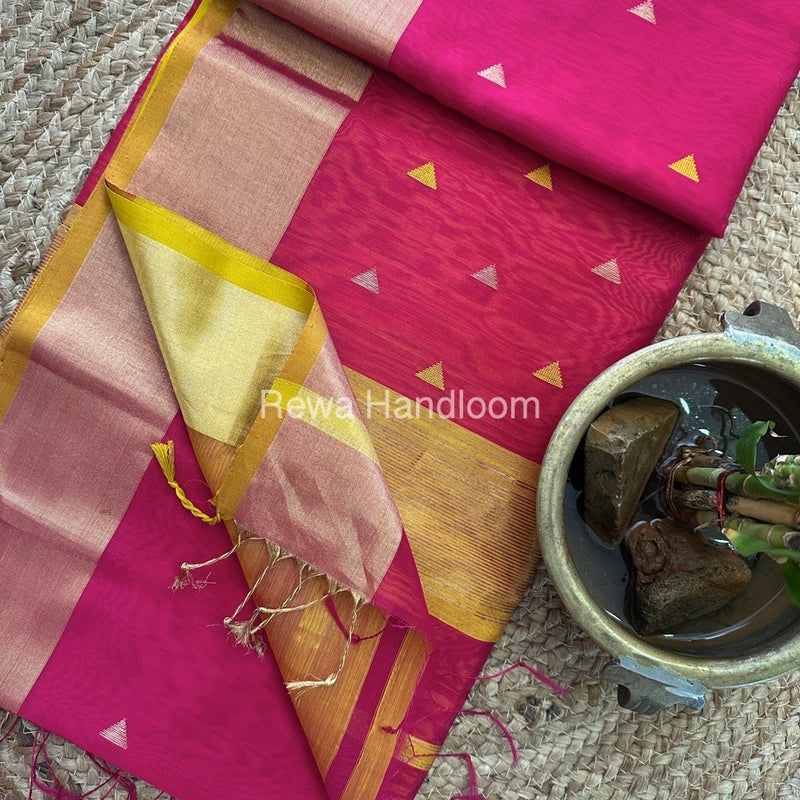  Zari Butti Maheshwari Saree