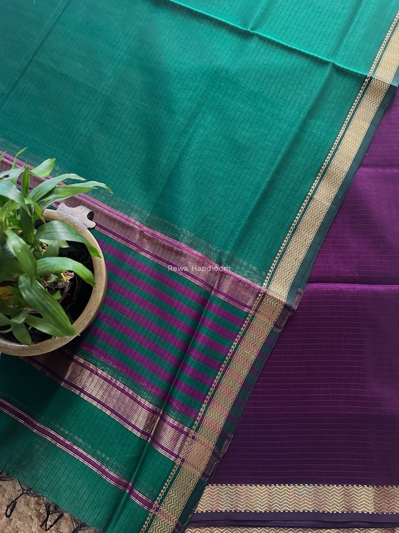 Maheshwari Zari Border Dress Material