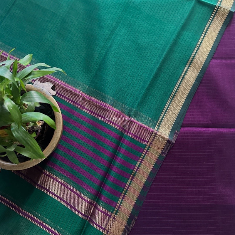 Maheshwari Zari Border Dress Material