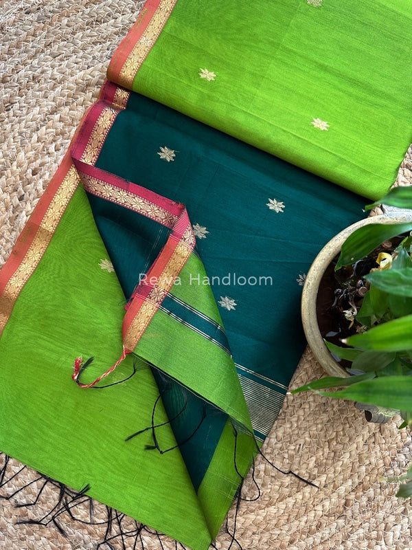  Zari Butti Maheshwari Saree