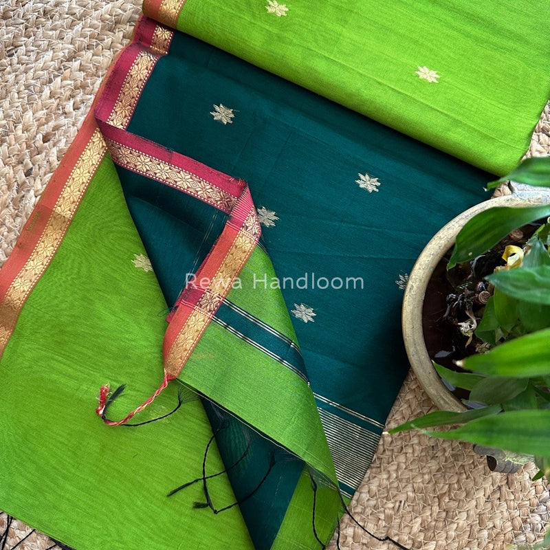  Zari Butti Maheshwari Saree