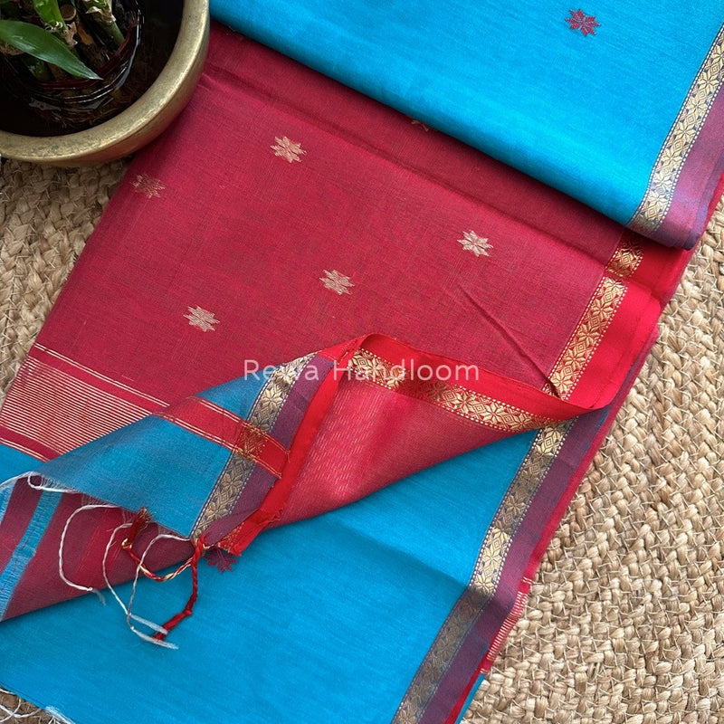  Zari Butti Maheshwari Saree