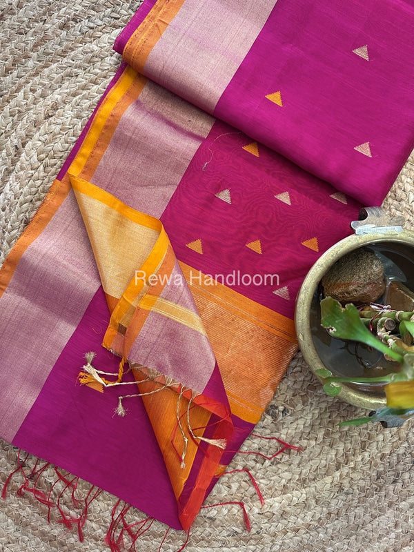  Zari Butti Maheshwari Saree