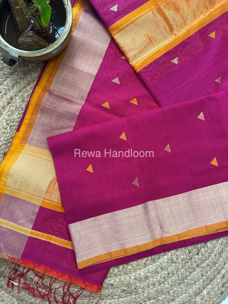  Zari Butti Maheshwari Saree