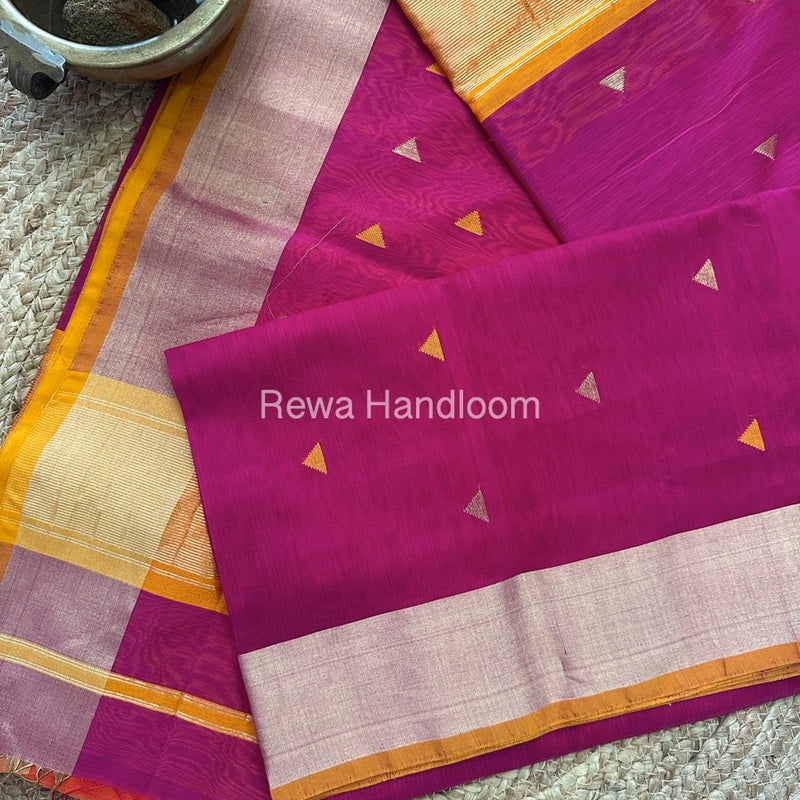  Zari Butti Maheshwari Saree