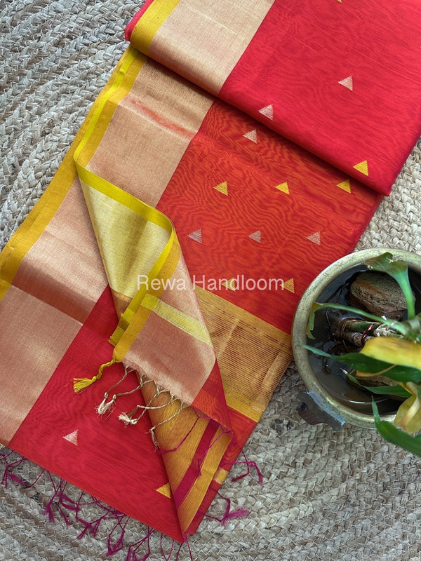  Zari Butti Maheshwari Saree