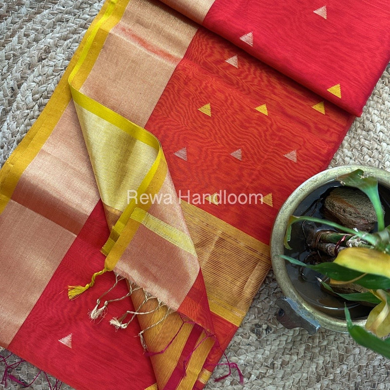  Zari Butti Maheshwari Saree