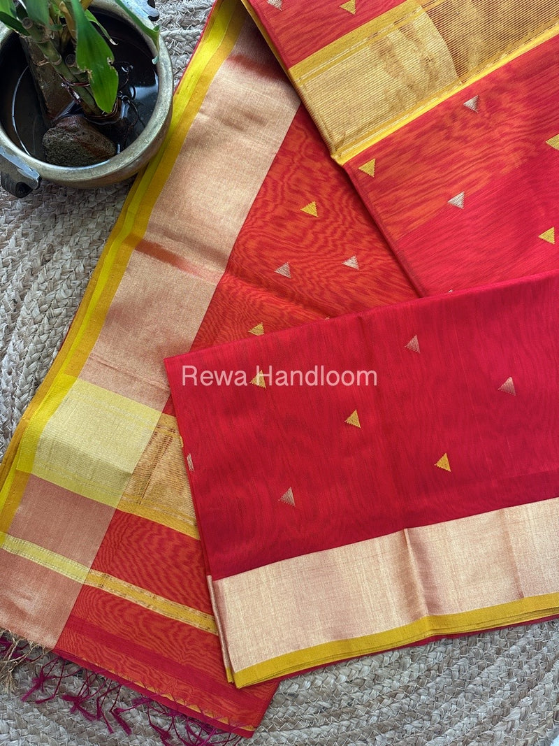  Zari Butti Maheshwari Saree