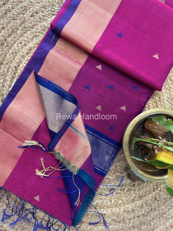  Zari Butti Maheshwari Saree
