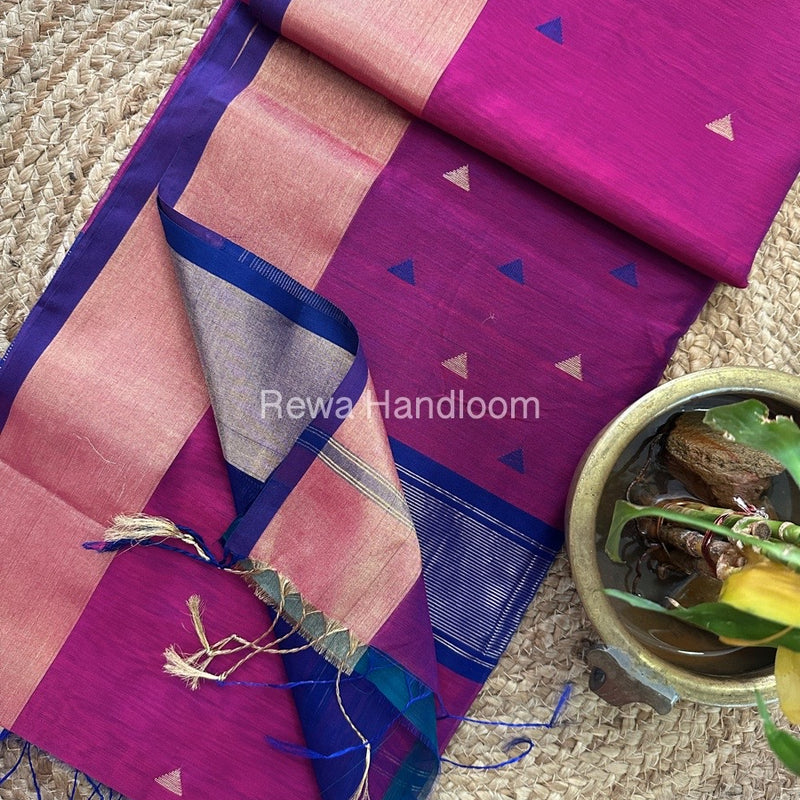  Zari Butti Maheshwari Saree