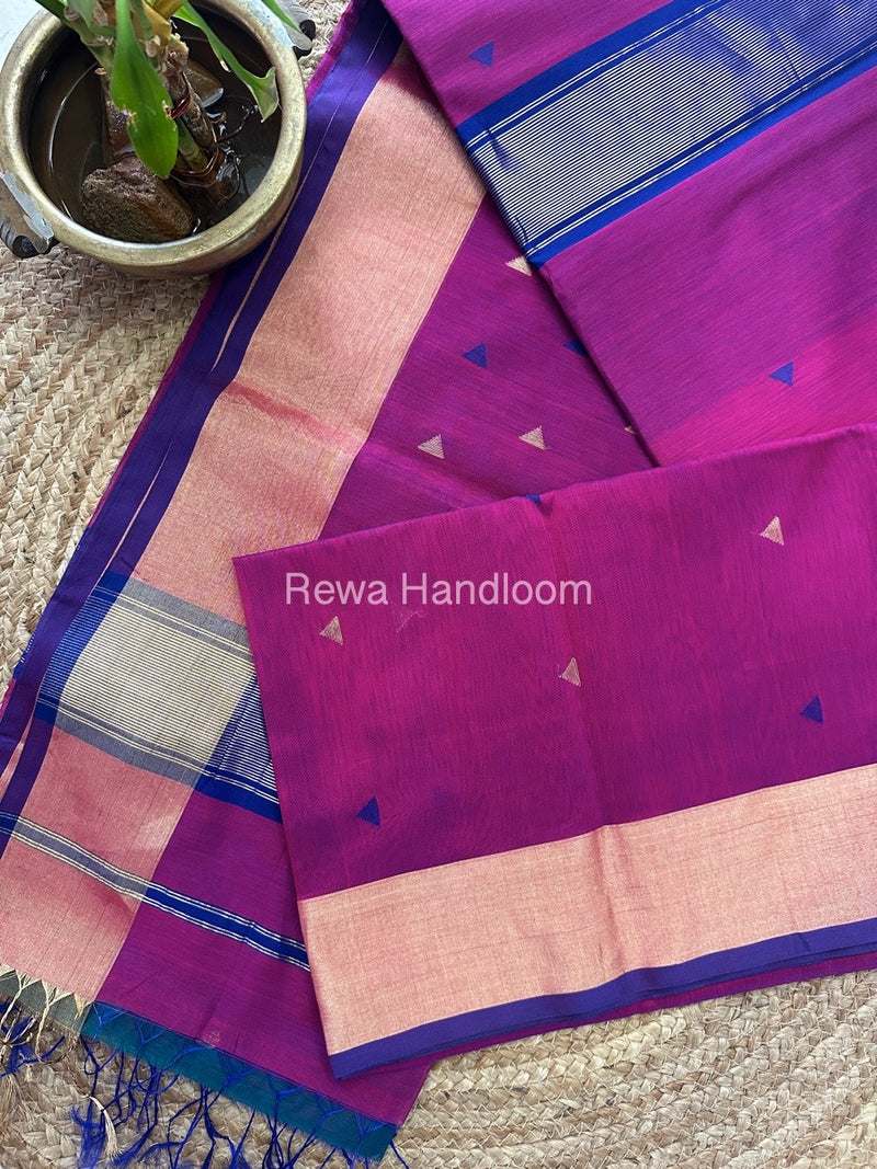  Zari Butti Maheshwari Saree