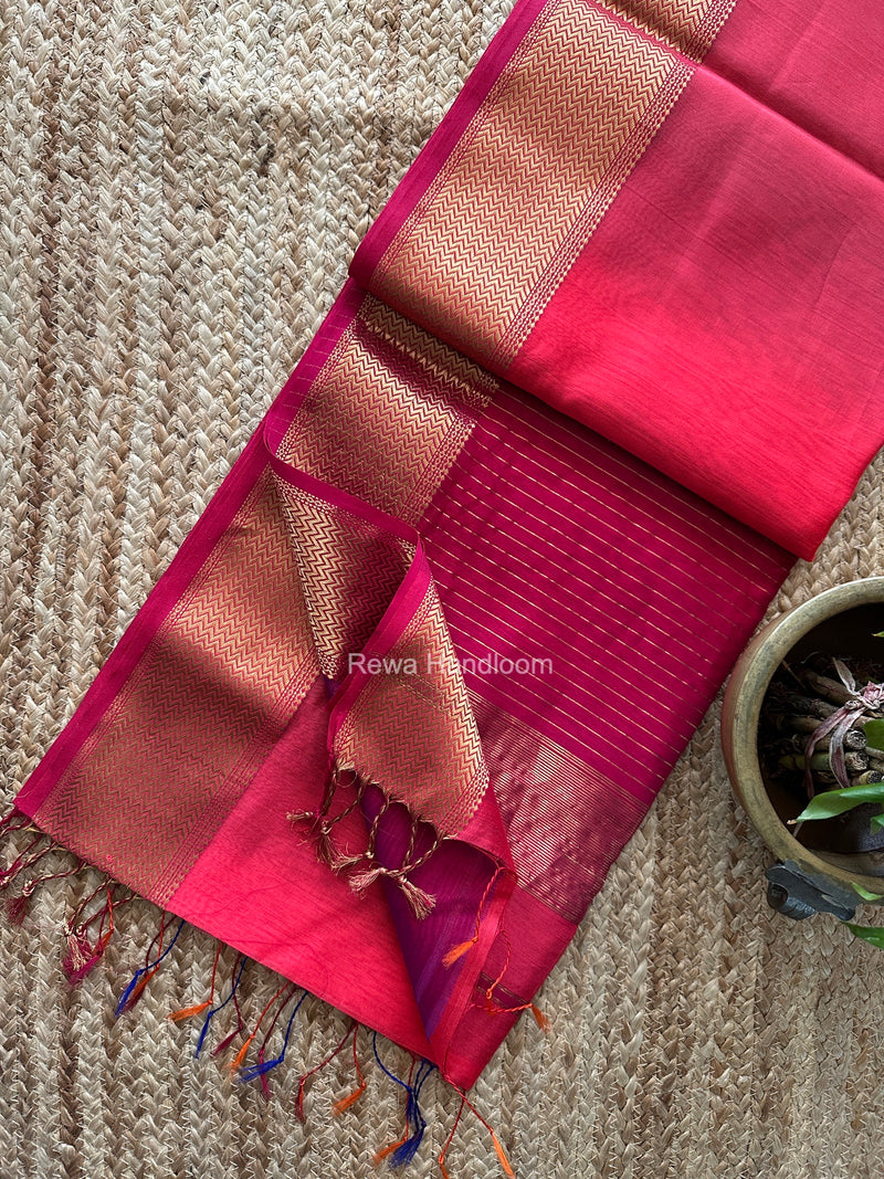 Maheshwari Shaded Plain Saree