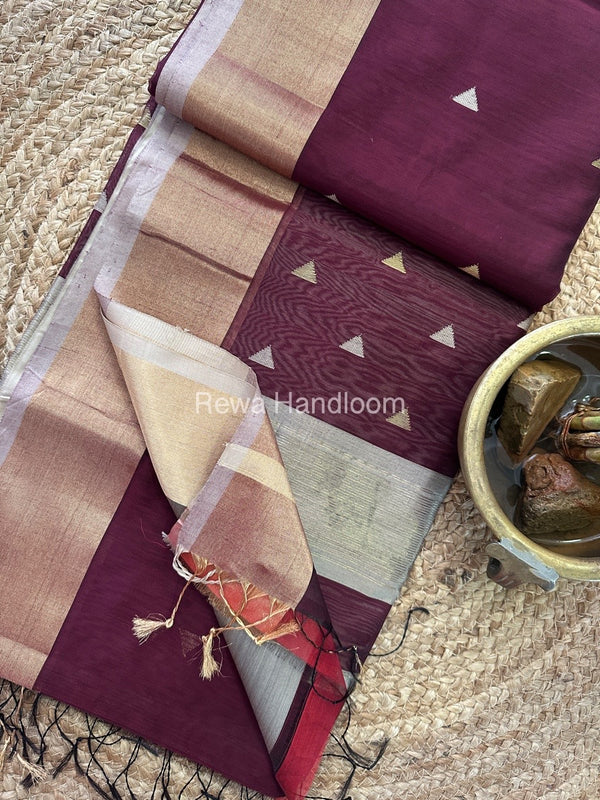  Zari Butti Maheshwari Saree