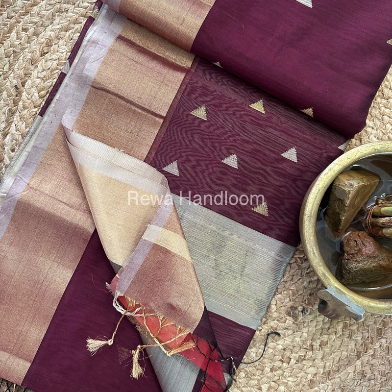  Zari Butti Maheshwari Saree